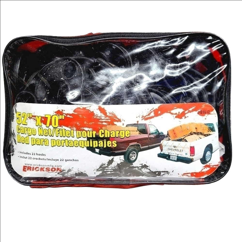 Erickson Manufacturing Safety Cargo Net 52×70 In Original Zip Carry-On Case New